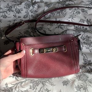 Maroon Coach Crossbody